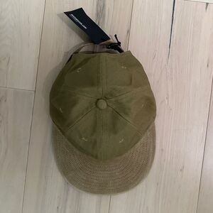 Buck Mason Khaki Herringbone Twill Baseball Cap with Suede Brim